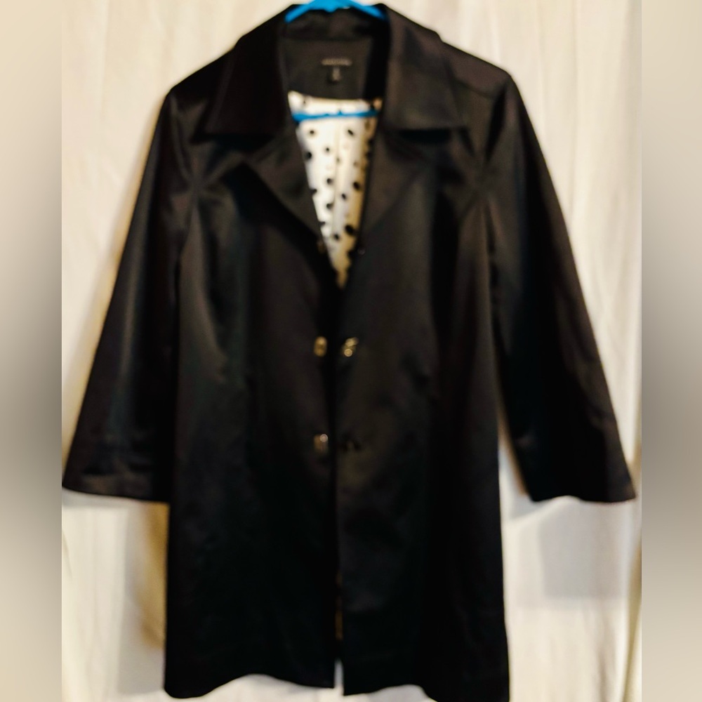 NEW Madison Black Mid Length Pocketed Jacket Size 8